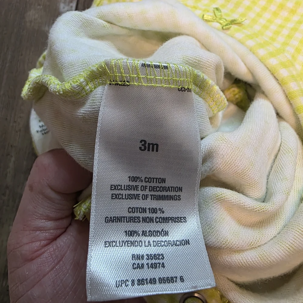 Carter's Yellow Gingham Diaper Cover Set
